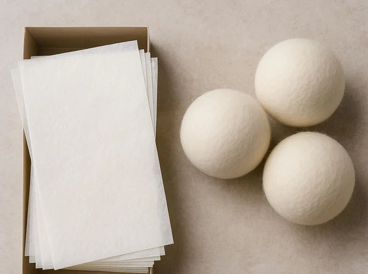 Wool Dryer Balls vs. Dryer Sheets