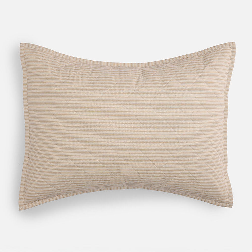 Ticking Stripe Quilted Pillow Sham - Last Chance + Final Sale!